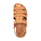 Michael Camel Brown Nubuck Leather Sandals - Top View