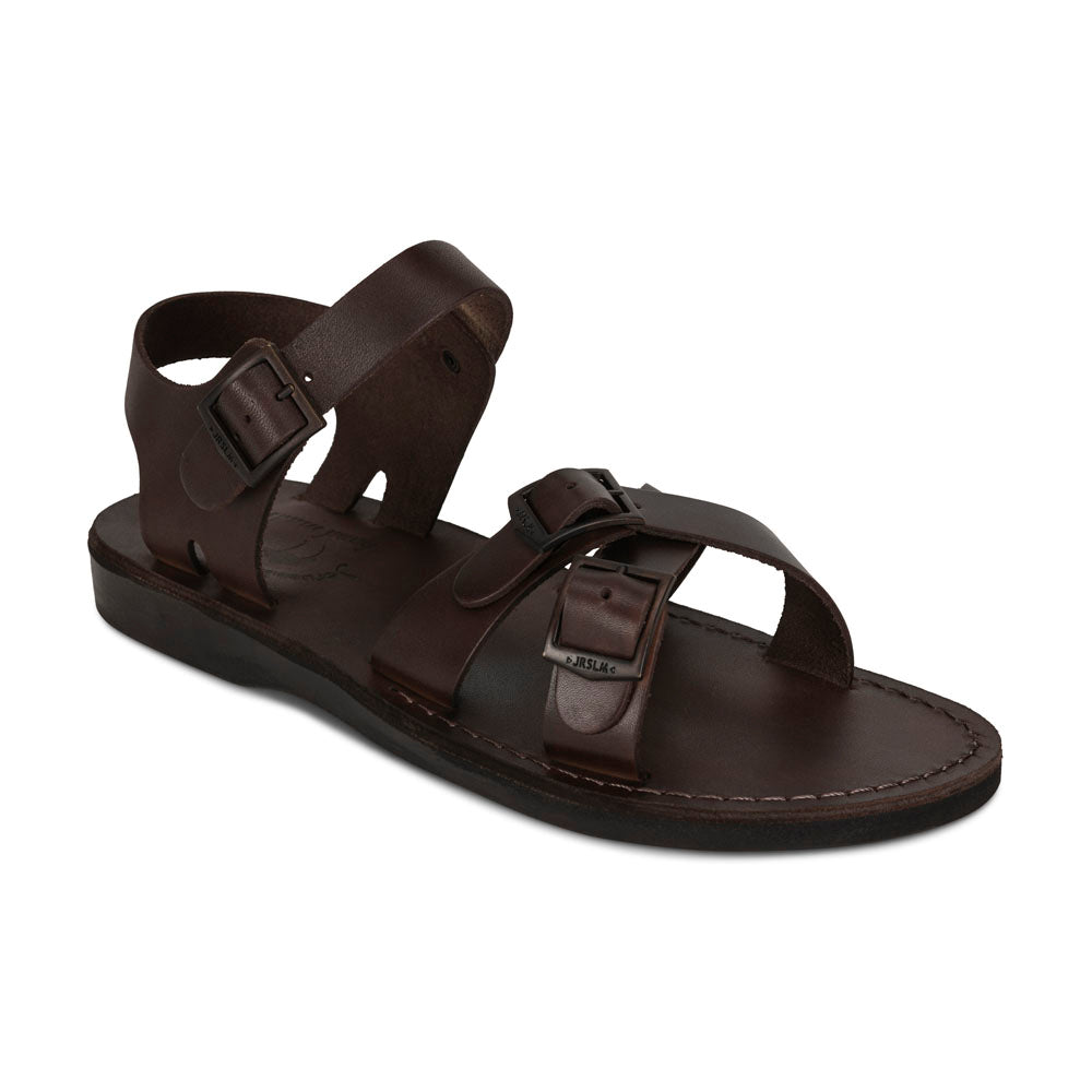 James Leather Adjustable sandal Brown
