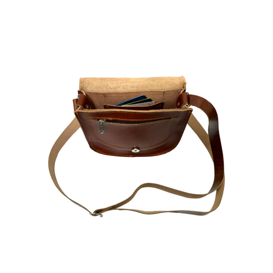 Double Seam Saddle Bag | Brown