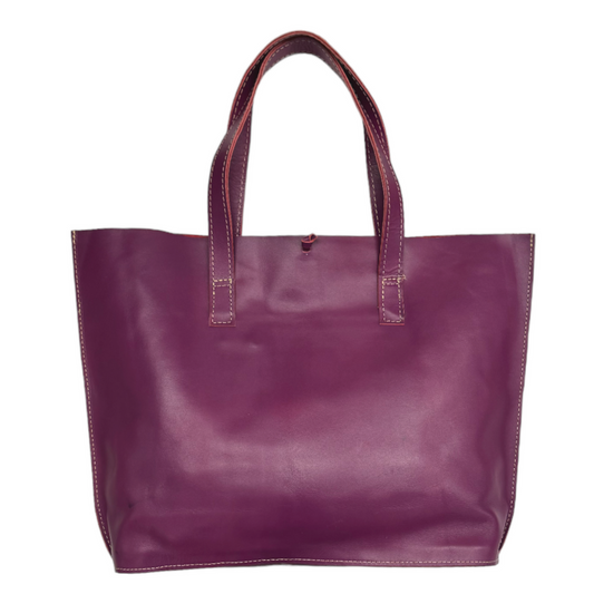 Handmade Leather Tote Bag | Violet