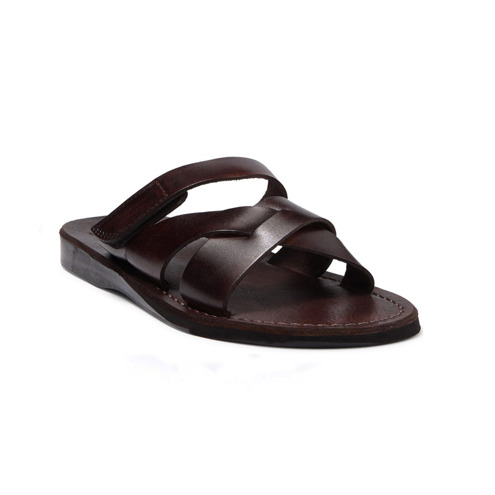 Philip | Brown Leather Woven Strap Sandal – Jerusalem Sandals