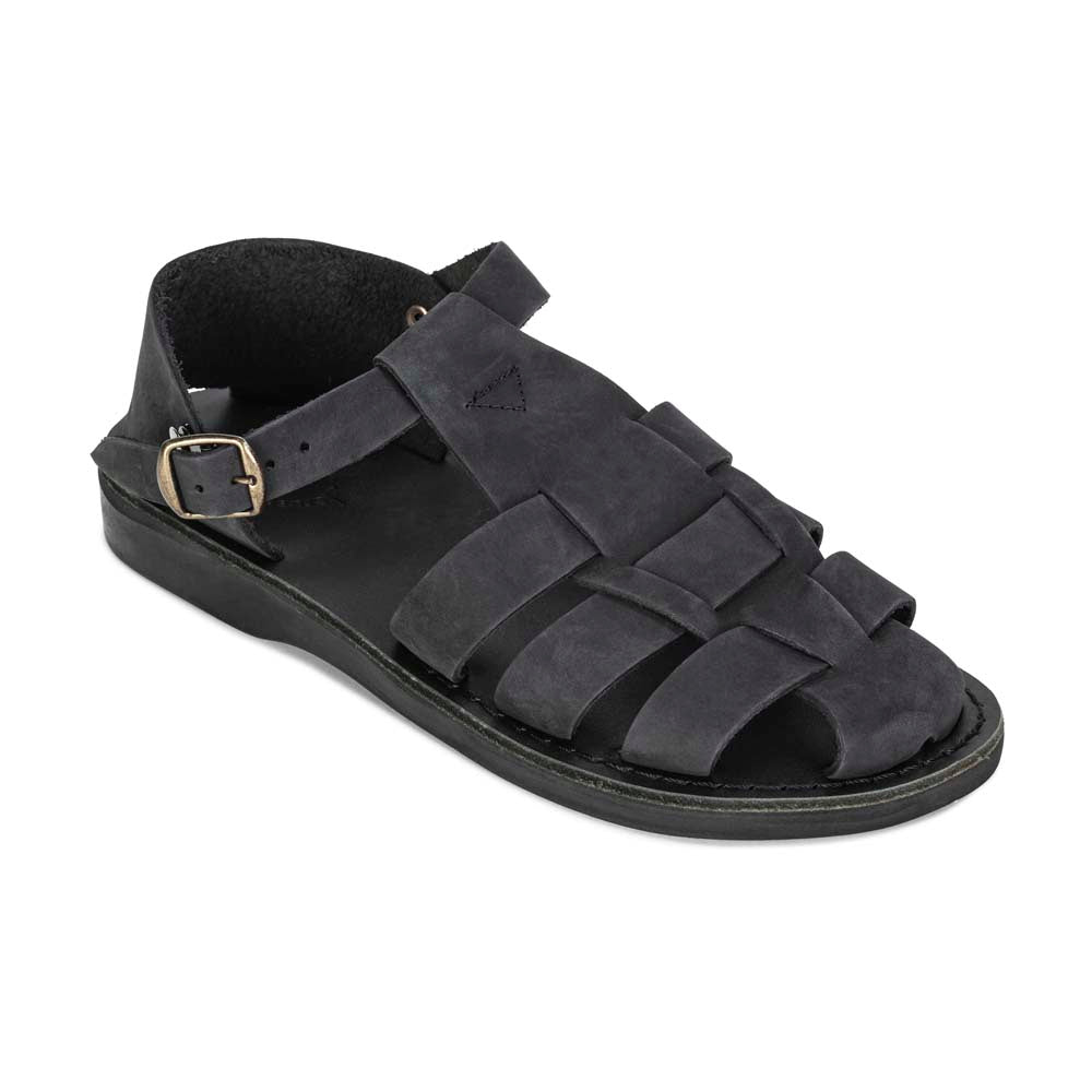 Daniel Black Nubuck closed toe leather sandal - Front View