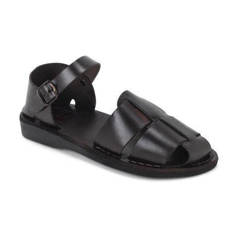 Gemma - Leather Adjustable Strap Sandal | Brown