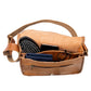 Messenger Bag brown, handmade leather bag - inside View