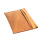 Laptop Leather Cover in brown - front view