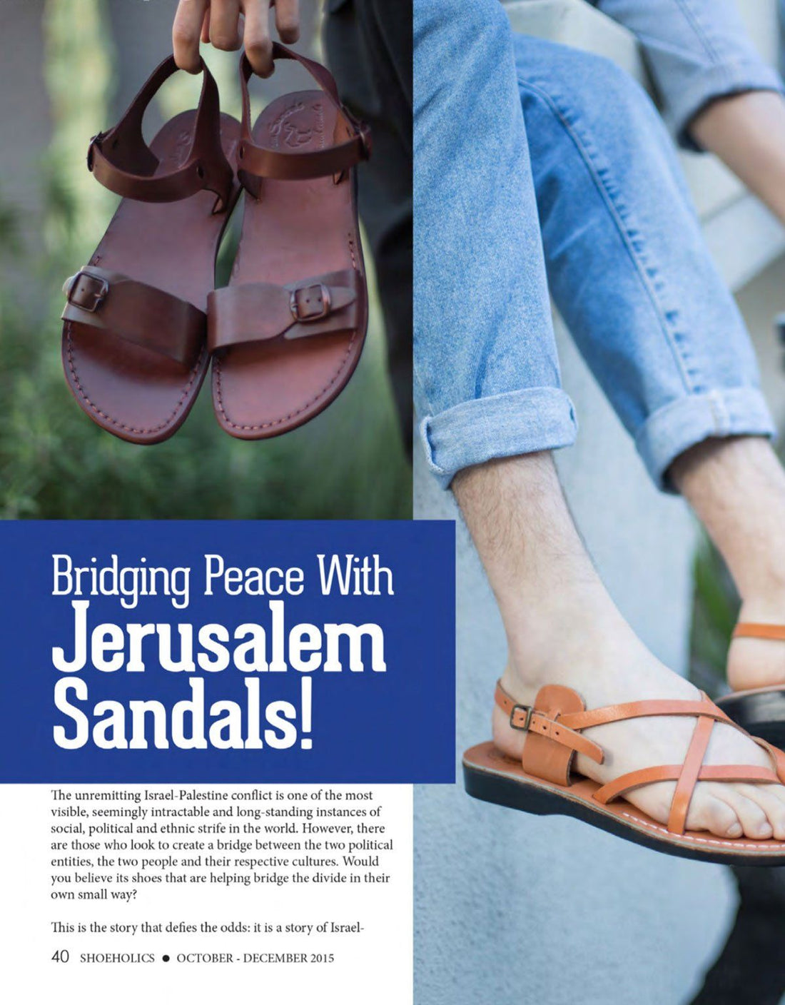 Jerusalem Sandals as fetured On Shoeholics magazine