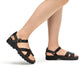 Tovah - Molded Crossover Strap Sandal | Brown