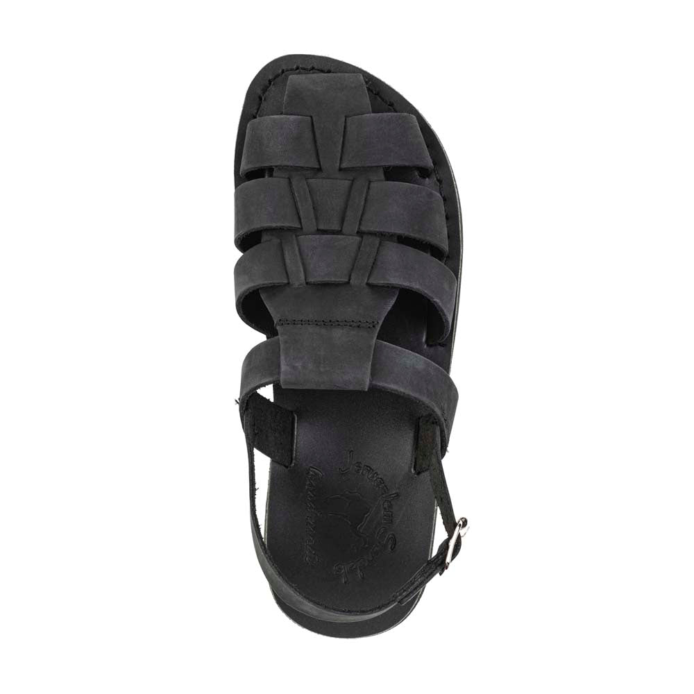 Michael Black Nubuck Leather Sandal - Top View