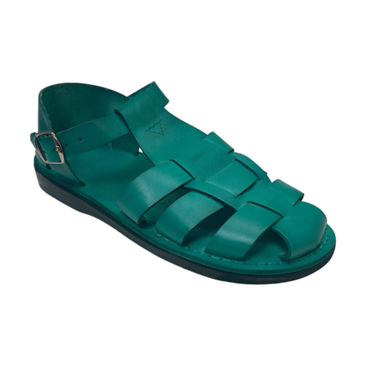 Daniel Turquoise closed toe leather sandal - Front View
