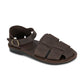 Gemma - Leather Adjustable Strap Sandal | Brown Nubuck