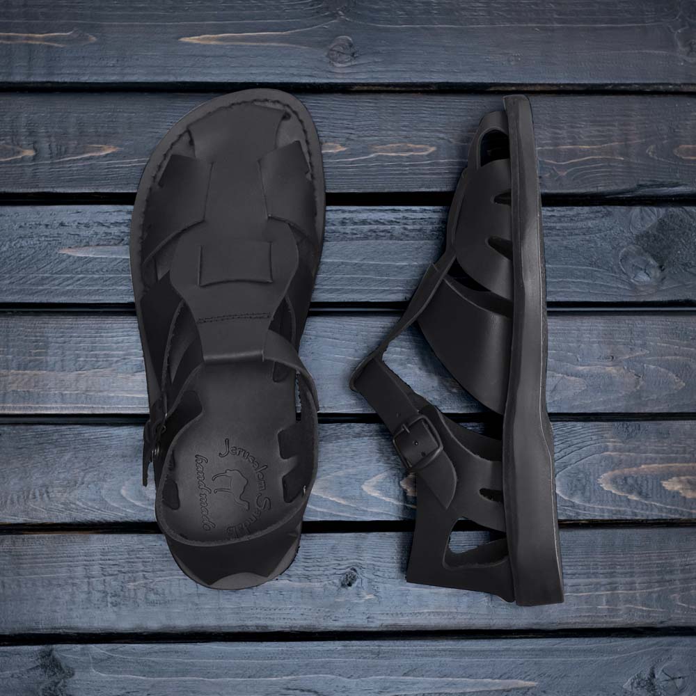 Finn - Leather Nomad Sandal | Black