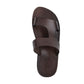 June - Leather Side Strap Sandal | Brown
