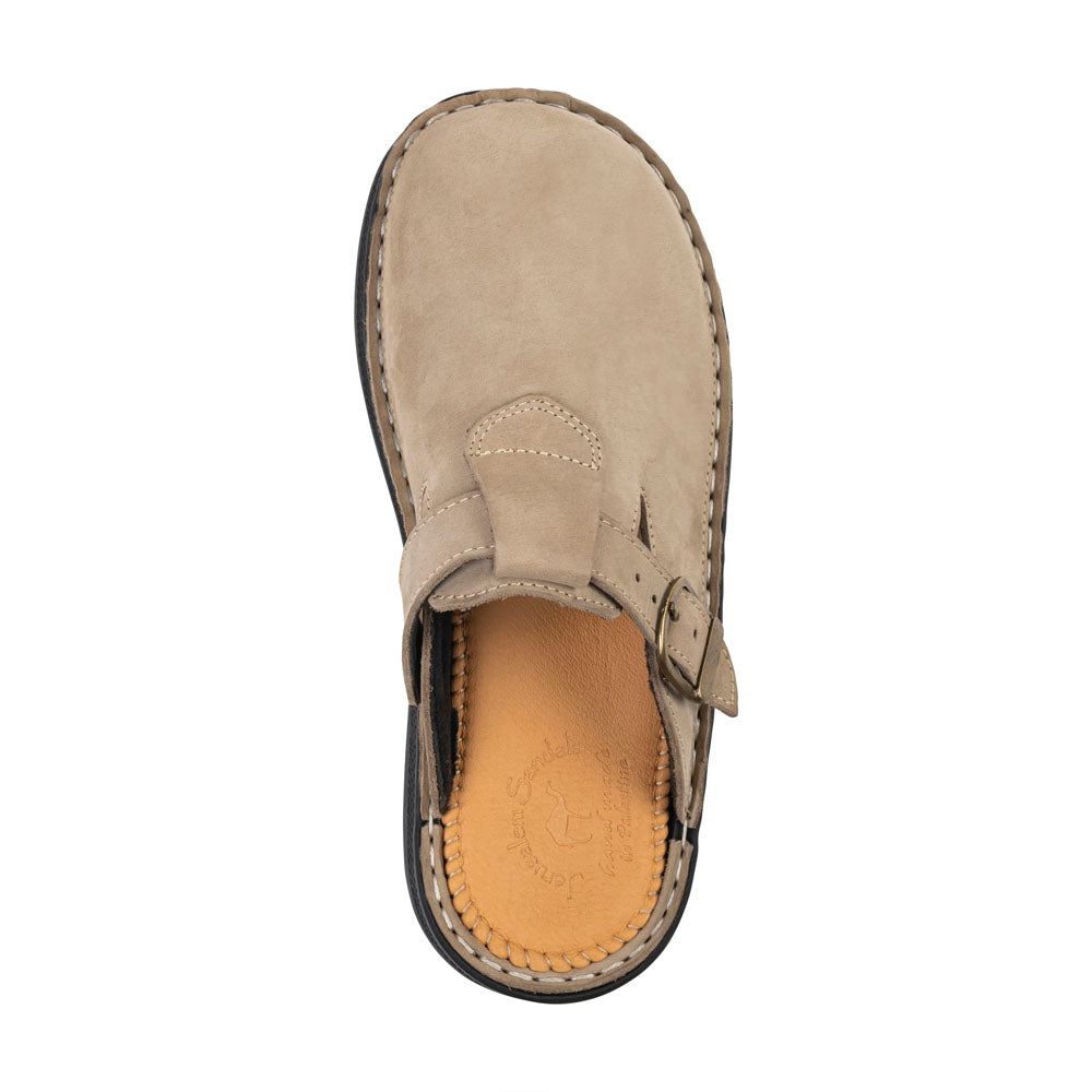 Sawyer - Leather Clog-Toe Sandal | Olive Nubuck