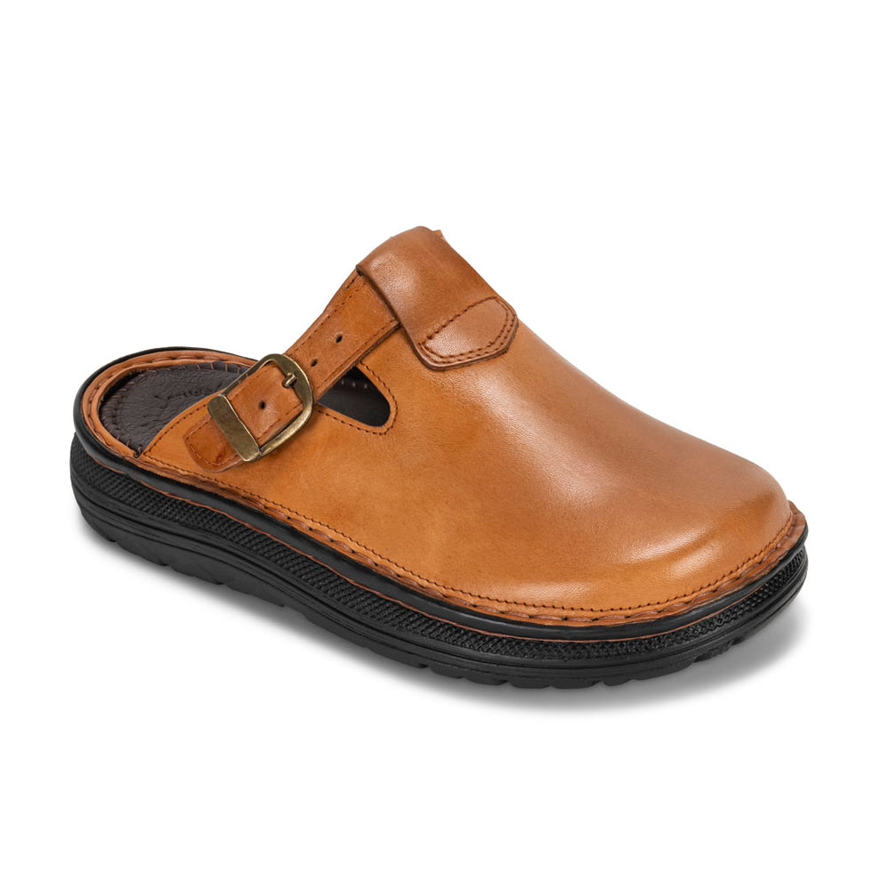 Sawyer Leather Clog Toe Sandal Honey