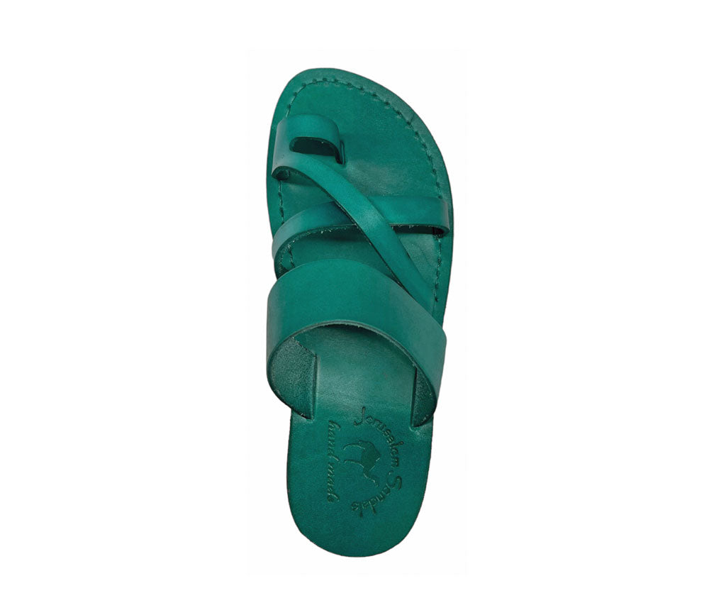 The Good Shepherd - Leather Toe Loop Sandal | Turquoise