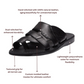 Aron - Leather Lightweight Sandal | Black