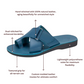 Asher - Leather Slide On Sandal | Blue