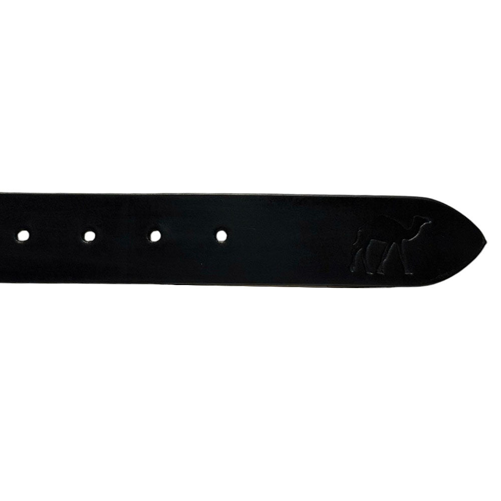 The Jericho Belt - Classic Black Leather Belt | Silver