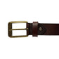 The Jericho Belt - Classic Brown Leather Belt | Bronze