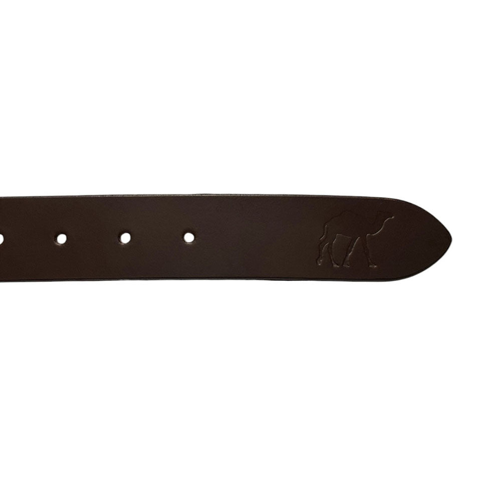 The Jericho Belt - Classic Brown Leather Belt | Silver