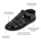 Daniel - Leather Fisherman Sport Sandal | Black