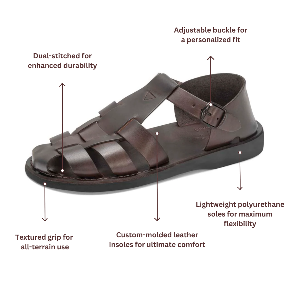 Daniel - Leather Fisherman Sport Sandal | Brown