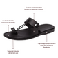 David - Natural Leather Sandal | Black