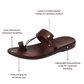 David - Leather Open Toe Sandal | Brown