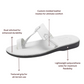 Asher - Leather Slide On Sandal | White