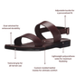 Golan - Leather Two Strap Sandal | Brown