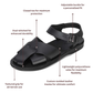 Kai - Leather Shielded Sandal | Black