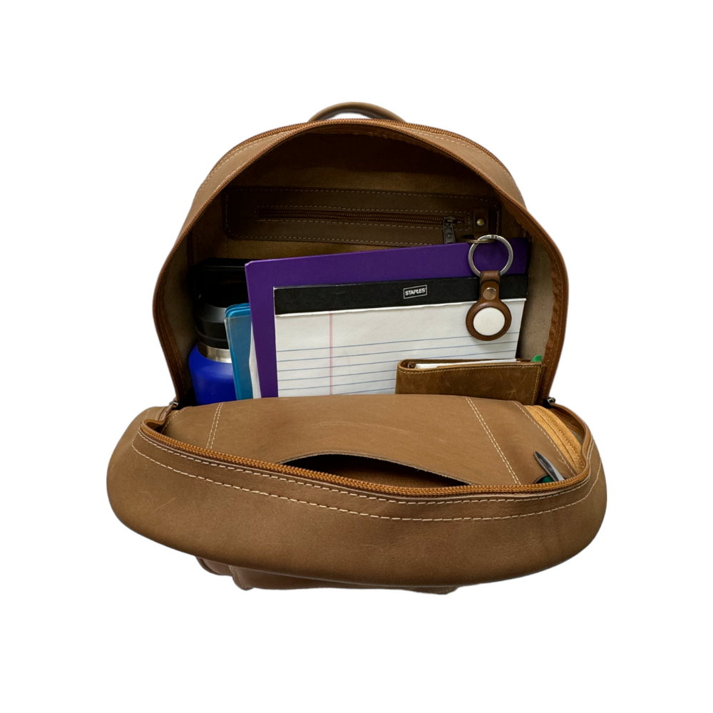 Leather Laptop Backpack | Dark Brown