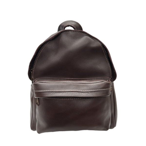 brown foax leather backpack Mini Leather Backpack - Mini Leather Backpack - Dark Brown, Size Regular