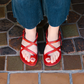 The Good Shepherd - Leather Buckle Sandal | Red