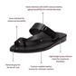 Rafael - Leather Velcro Strap Sandal | Black