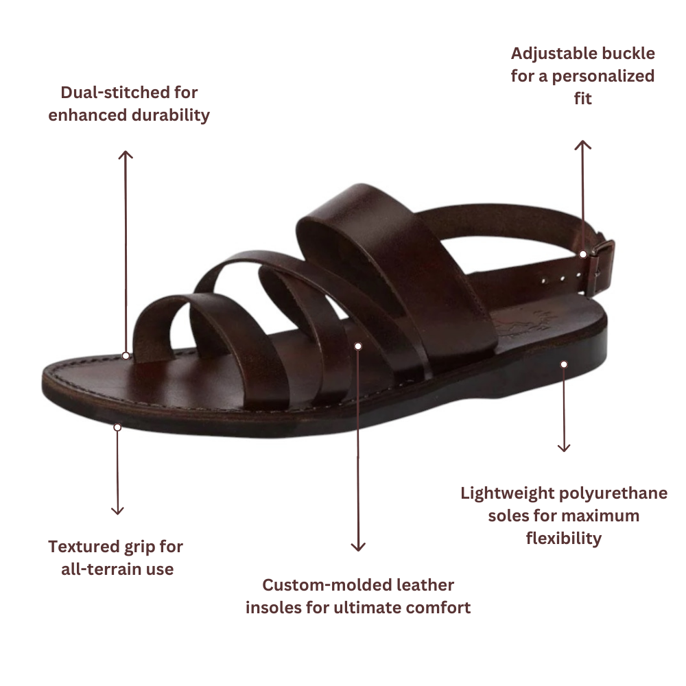 Silas - Leather Slingback Sandal | Brown