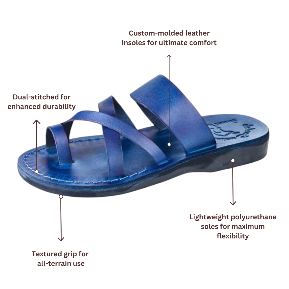 The Good Shepherd - Leather Toe Loop Sandal | Blue