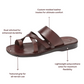 The Good Shepherd - Leather Toe Loop Slide | Brown