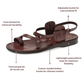 The Good Shepherd Buckle - Leather Toe Loop Sandal | Brown