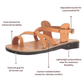 The Good Shepherd Buckle - Leather Toe Loop Sandal | Tan