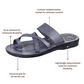 The Good Shepherd - Leather Toe Loop Sandal | Grey