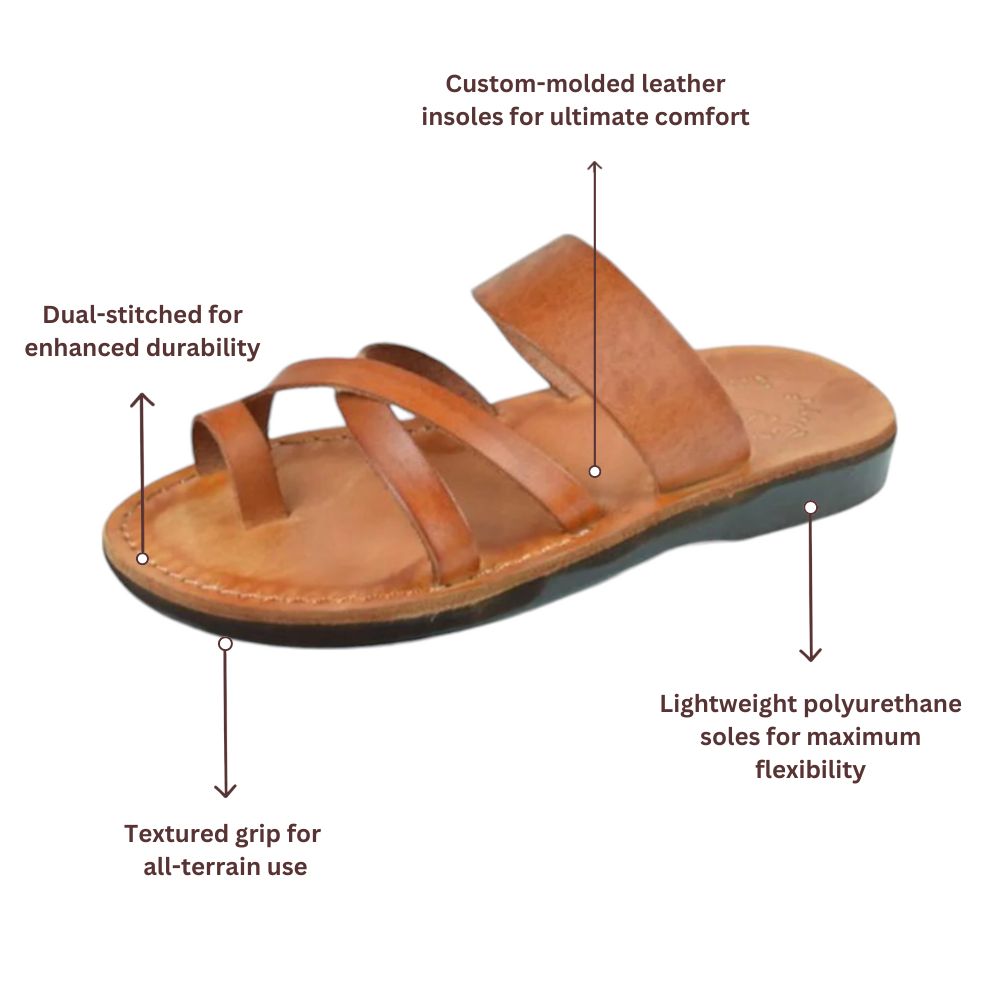 The Good Shepherd - Leather Toe Loop Sandal | Honey