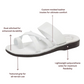 The Good Shepherd - Leather Toe Loop Slide | White