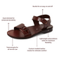 The Original - Leather Adjustable Strap Sandal | Brown