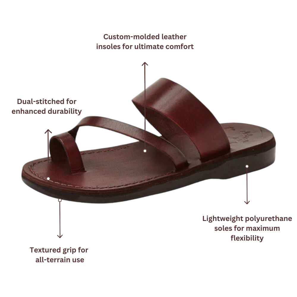 Zohar - Leather Toe Ring Sandal | Brown