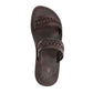 Hazel brown, handmade leather slide sandals - Up View