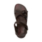 James Brown, handmade leather slide sandals with toe loop - up View