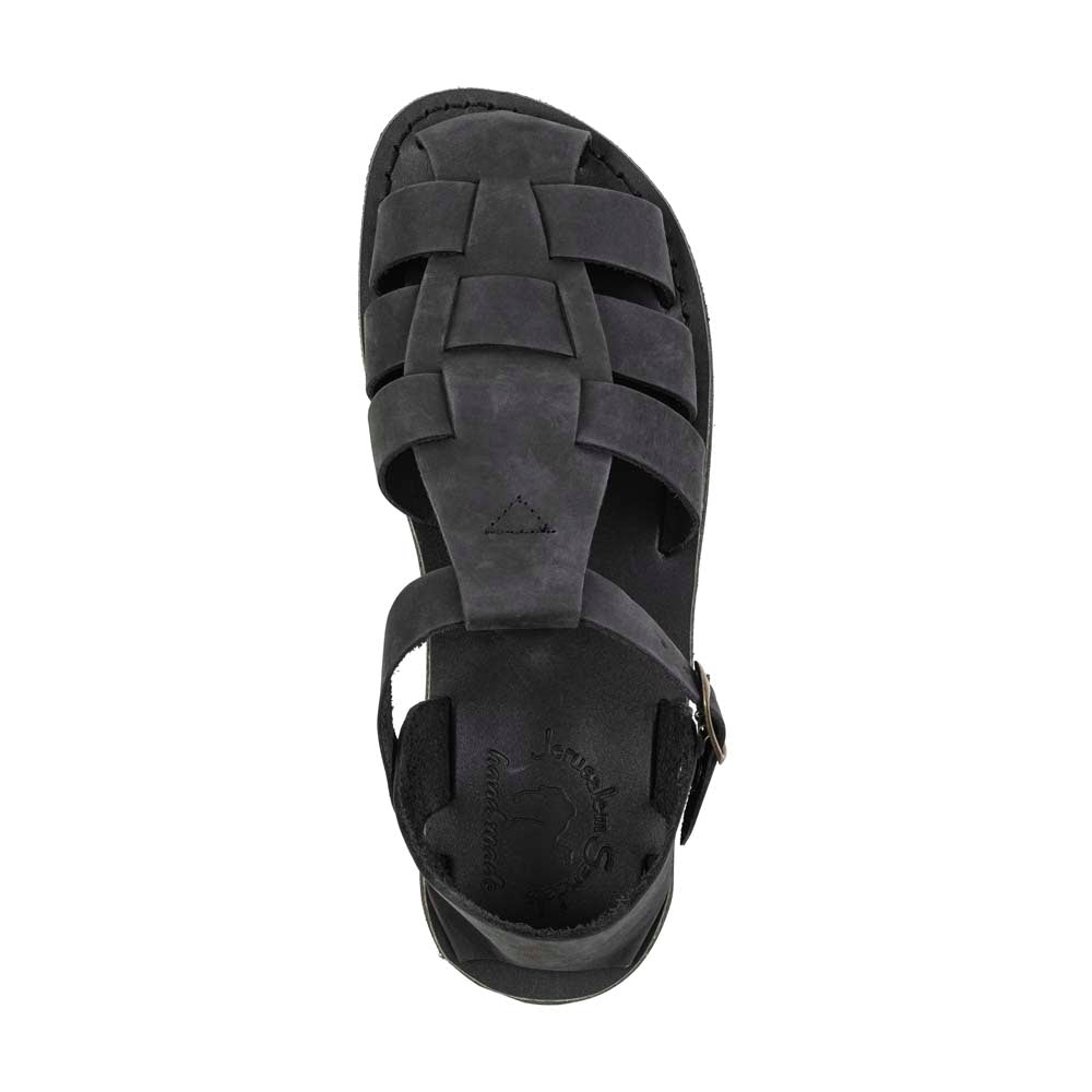 Daniel Black Nubuck closed toe leather sandal - side View