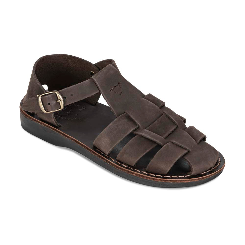 Daniel - Leather Fisherman Sport Sandal | Brown Nubuck – Jerusalem Sandals