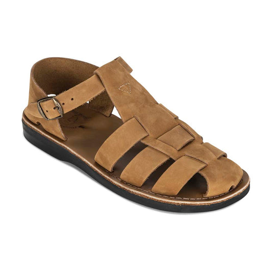 Daniel Tan Nubuck closed toe leather sandal - front view